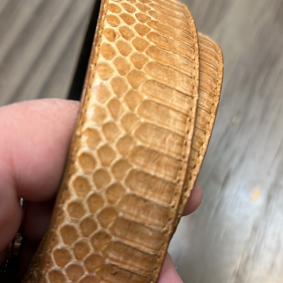 SNAKESKIN LEATHER BELT - Picture 15 of 15